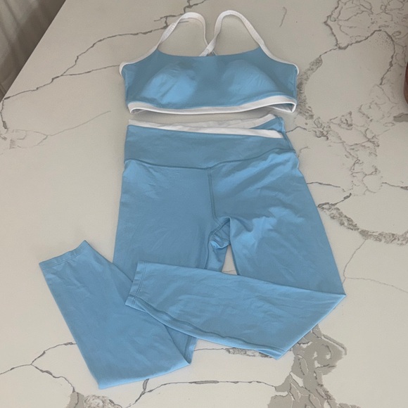 all in motion Other - All in Motion Blue and White Activewear Set
